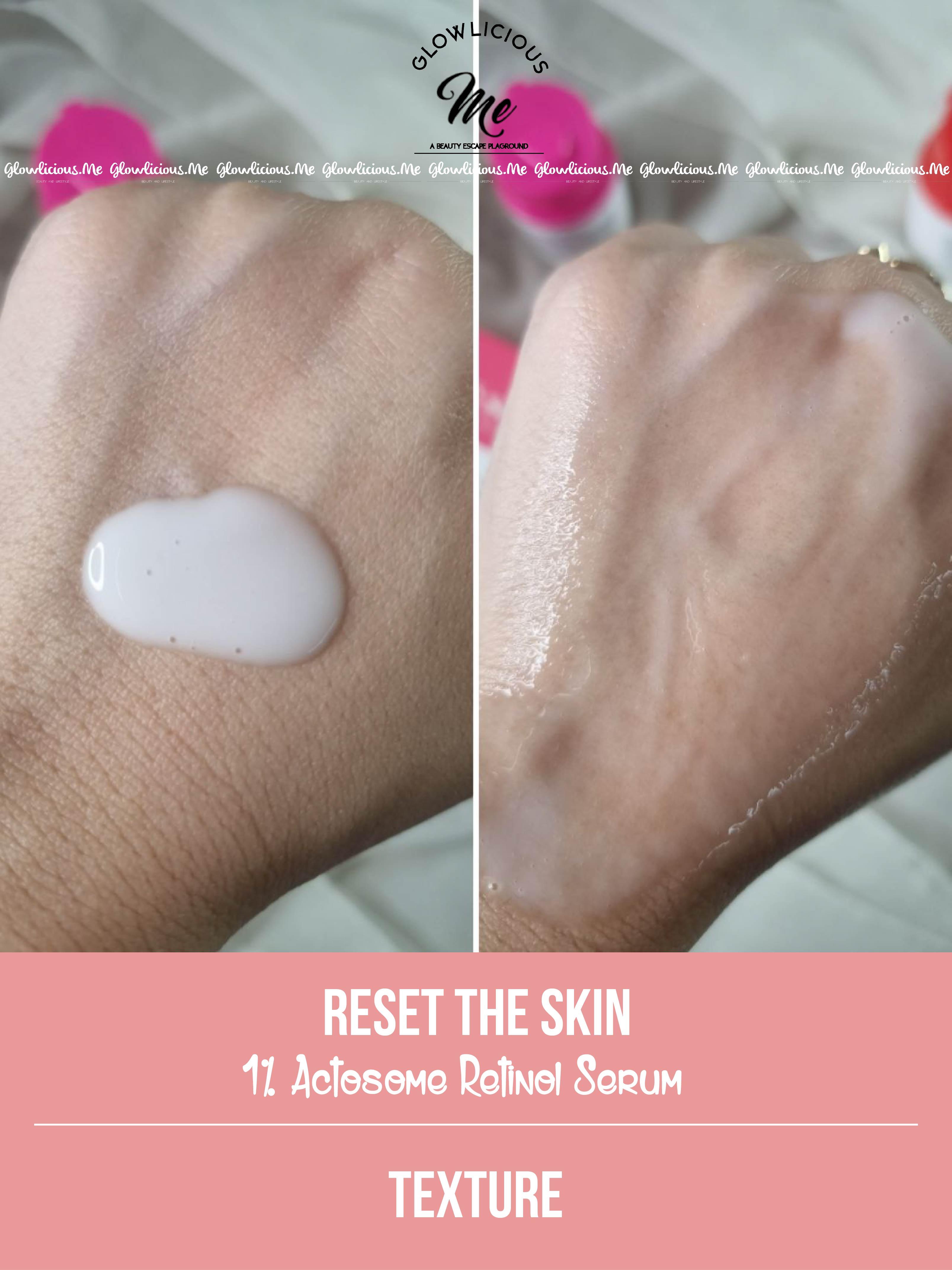 Tekstur dan Aroma Reset The Skin - 1% Actosome Retinol Serum