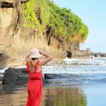 OOTD Ke Pantai - Orange Maxi Dress