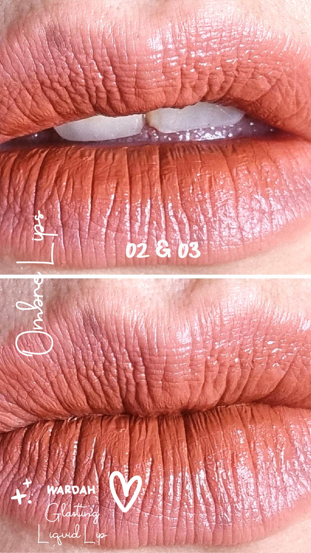 Ombre Lips Wardah Glasting Liquid Lip