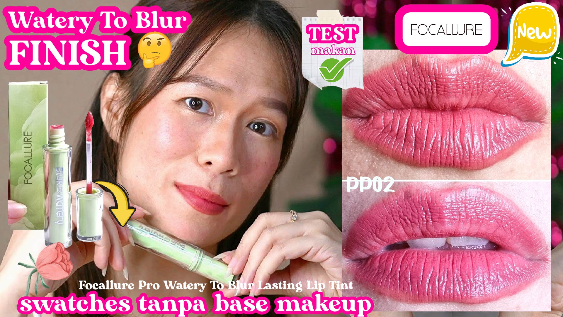 Review Focallure Watery To Blur Pro Ink: Pigmented & Ringan di Bibir Gelap!