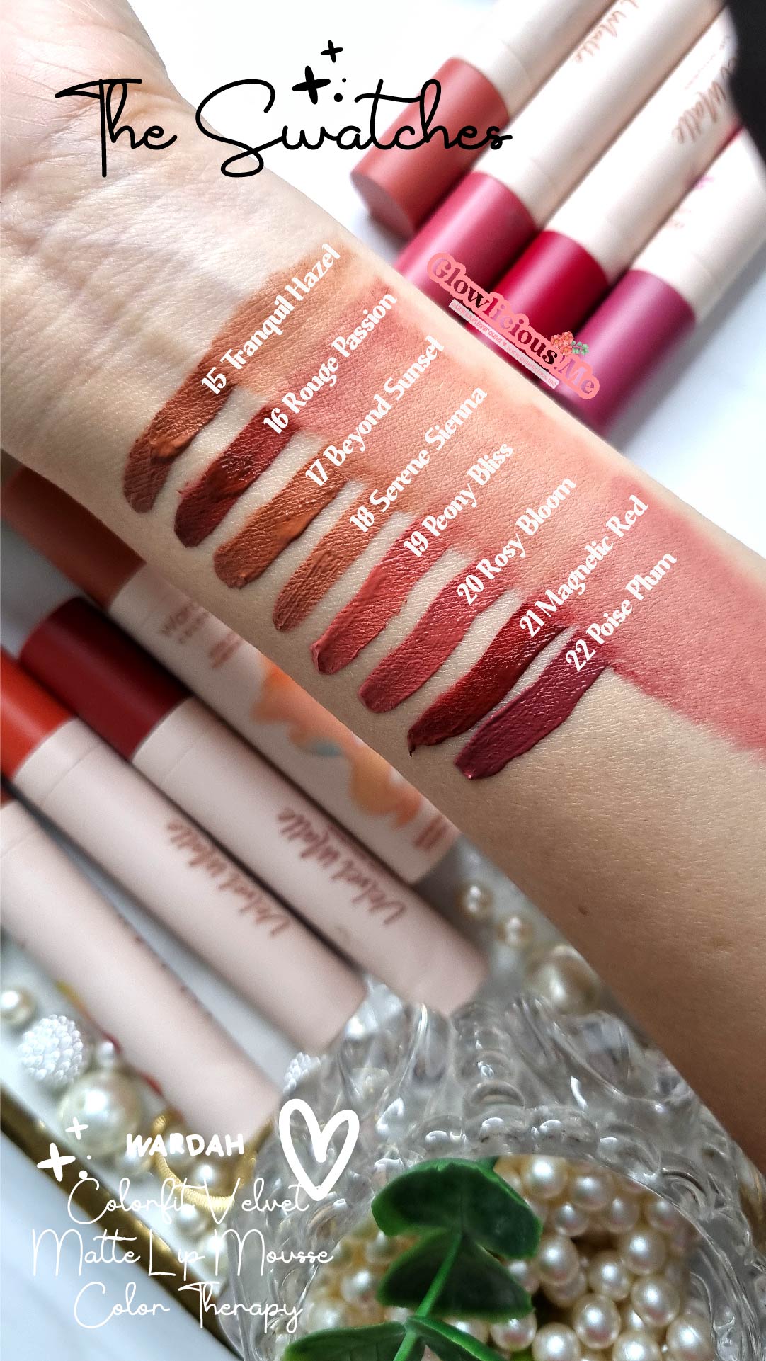 Wardah Colorfit Velvet Matte Lip Mousse Color Therapy - The Swatches