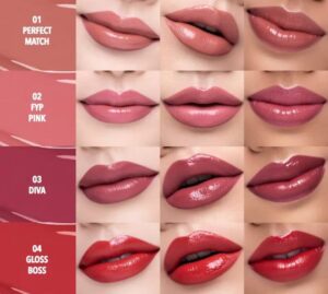 Foto OMG OH MY GLAM Lip Vinyl Transferproof Gloss Shades 1-4
