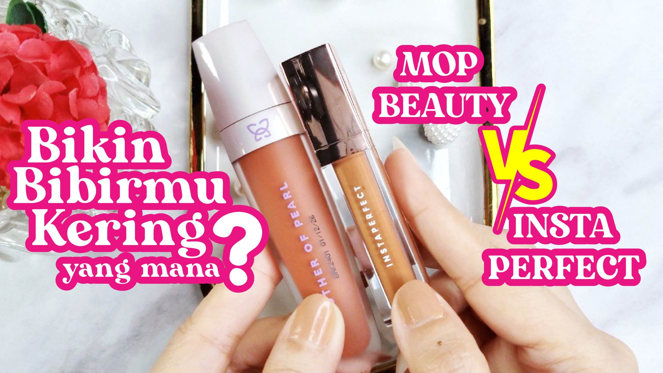 BATTLE LIP CREAM MOP My Perfect Nude Lip Cream VS Wardah Instaperfect Suede Lip Matte a