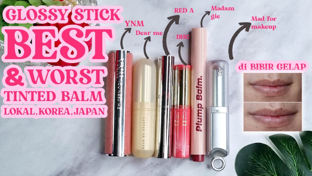 BATTLE TINTED BALM witn glossy finish madam gie, dearme beauty, mad for makeup, red a, ynm, dhc v