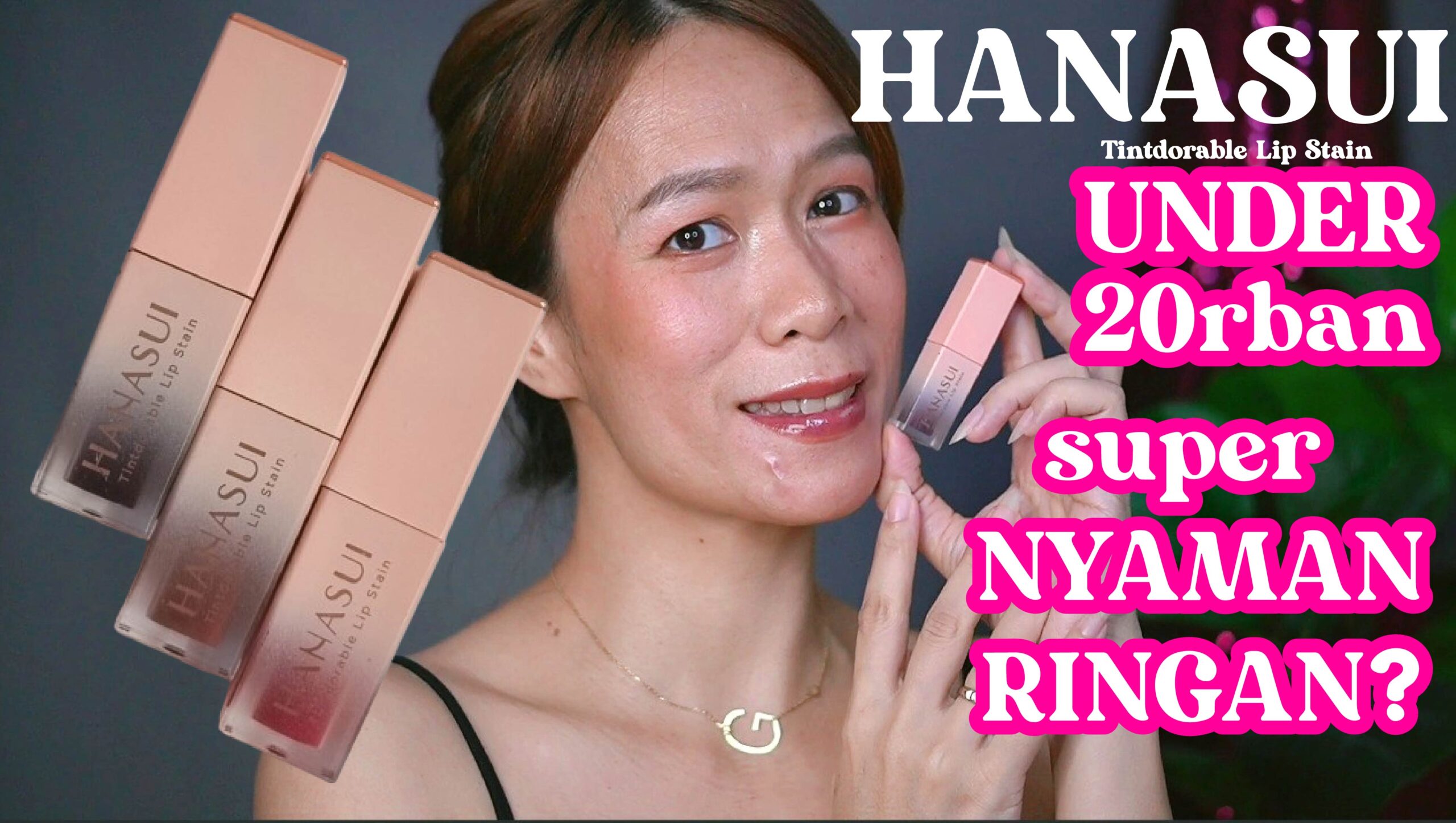 HANASUI LIPTINT under 20rb - HANASUI TINTDORABLE LIP STAIN di bibir gelap, ringan lembab, tahan lama