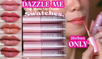 LENGKAP 5 swatches Dazzle Me Ink Matte Lip Cream - lipcream murmer pigmented dibibir gelap 8