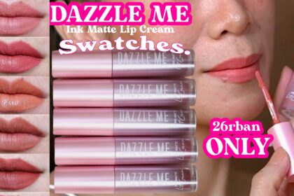LENGKAP 5 swatches Dazzle Me Ink Matte Lip Cream - lipcream murmer pigmented dibibir gelap 8
