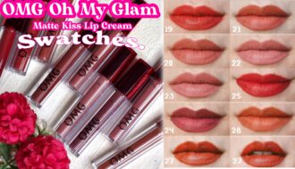 LENGKAP 9 swatches OMG Oh My Glam Matte Kiss Lip Cream NEW formula & packaging - tahan lama k
