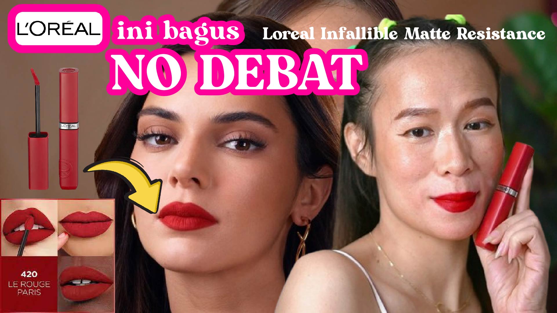 Loreal Paris Infallible Matte Resistance Liquid Lipstick 420 Le Rouge Paris 2-36