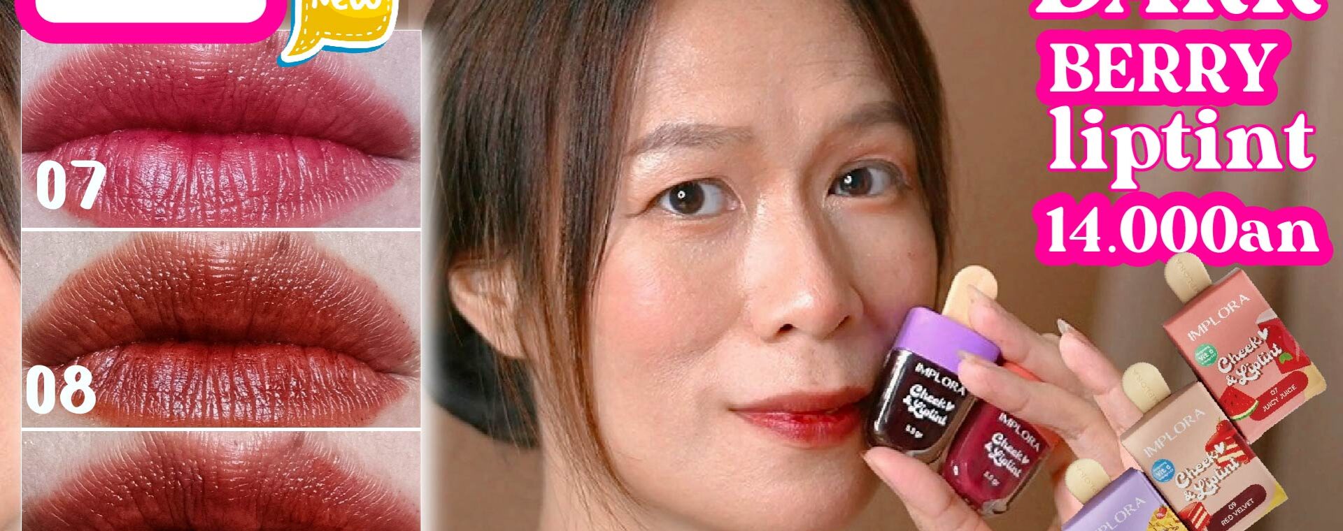 Review Implora Cheek & Liptint di Bibir Gelap