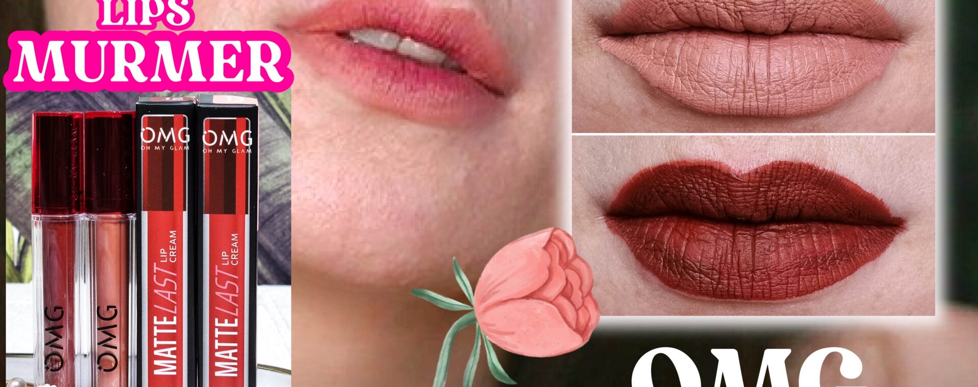 OMBRE LIPS lipcream tahan lama - OMG Oh My Glam Matte Kiss Lip Cream scarlett + latte a