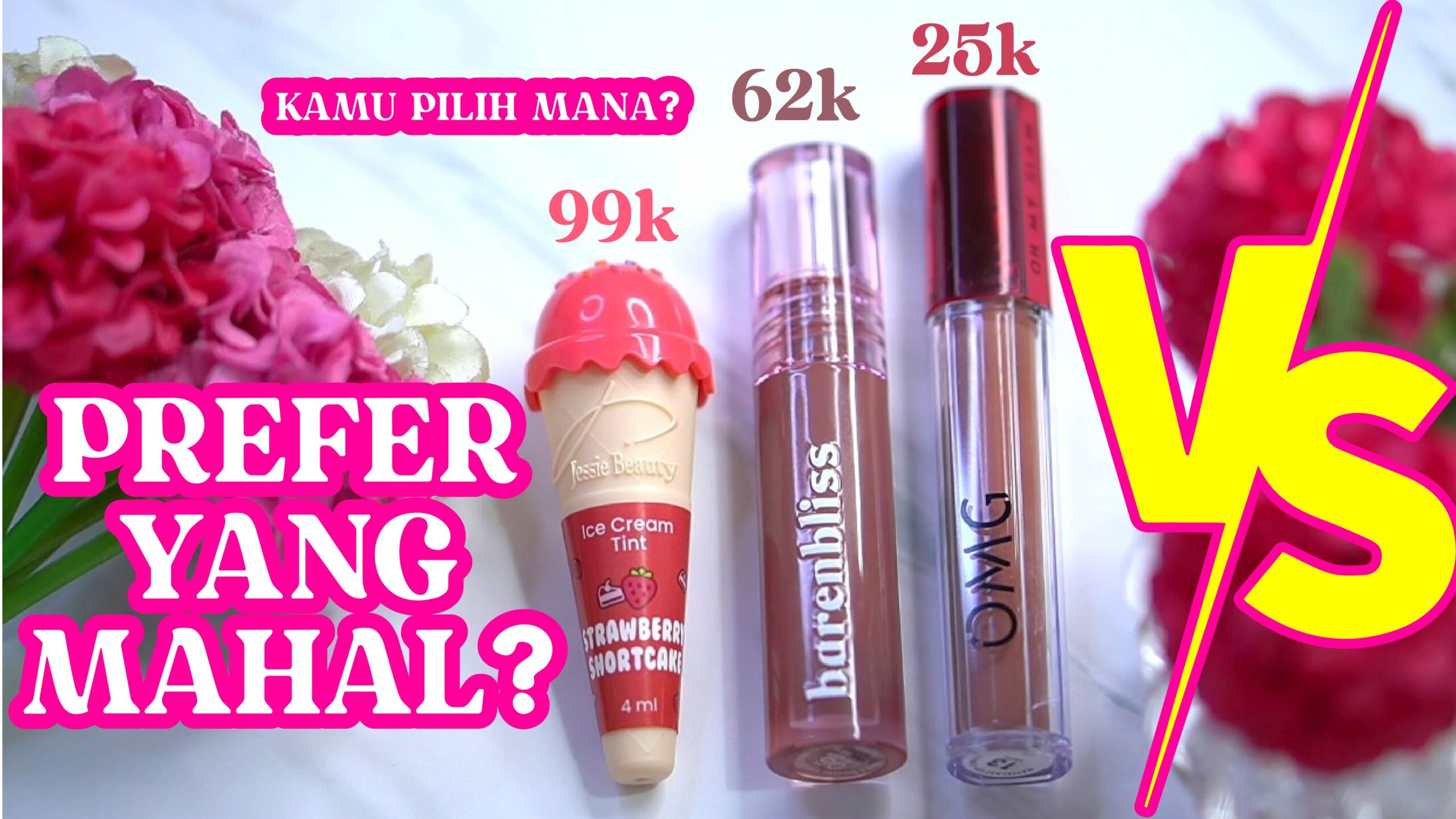 PILIH MANA NIH OMG Lip Cream, Barenbliss Mousse Tint, Jessie Beauty Ice Cream Tint