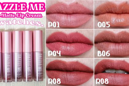 REVIEW Lipcream murah meriah - LENGKAP 5 swatches Dazzle Me Ink Matte Lip Cream tahan lama b