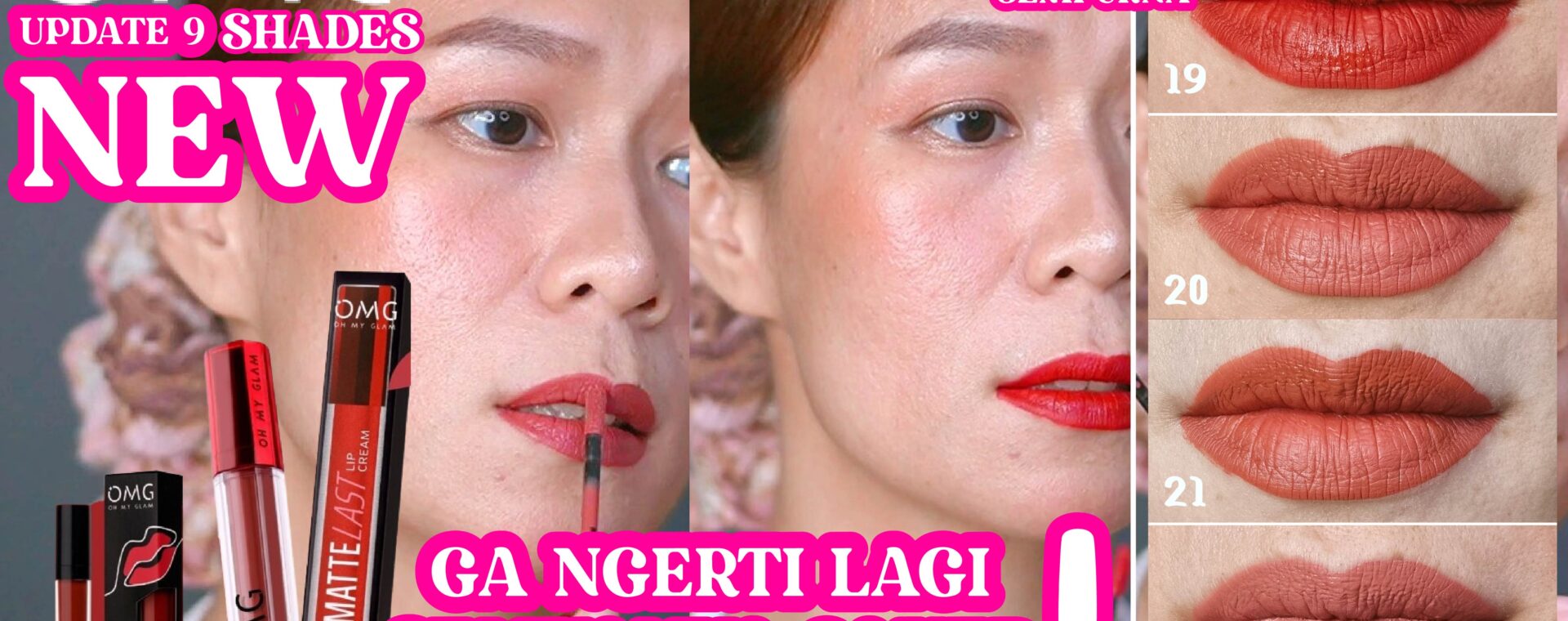 Review OMG Matte Kiss Lip Cream New Shades Swatches Bare Face & Bibir Gelap