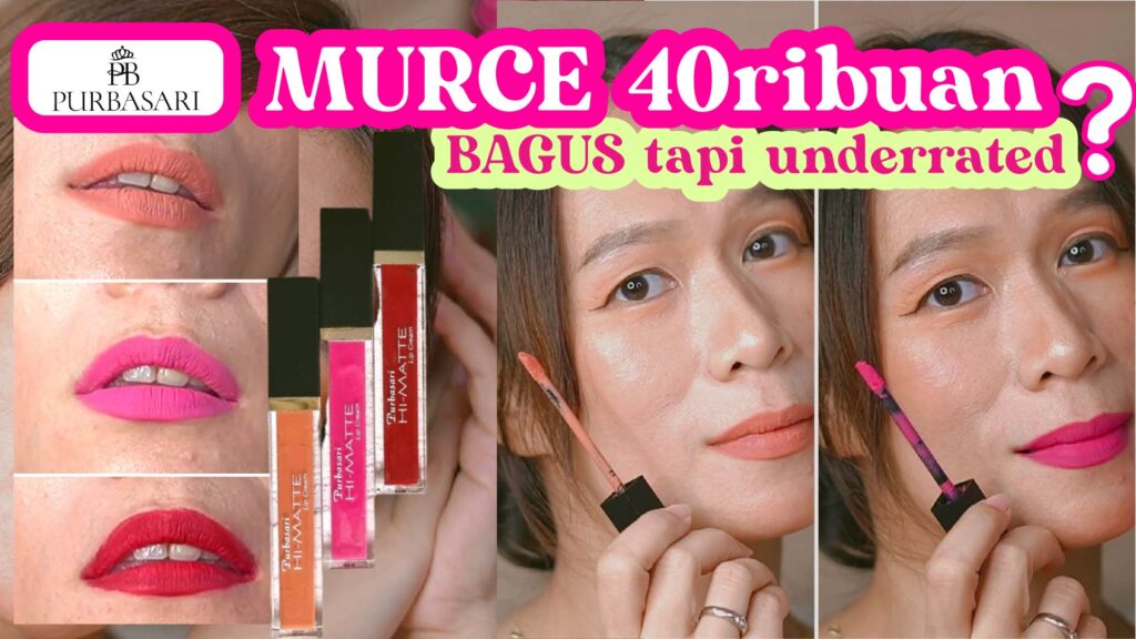 Review Purbasari Hi-Matte Lip Cream di Bibir Gelap Swatches Bare Face!