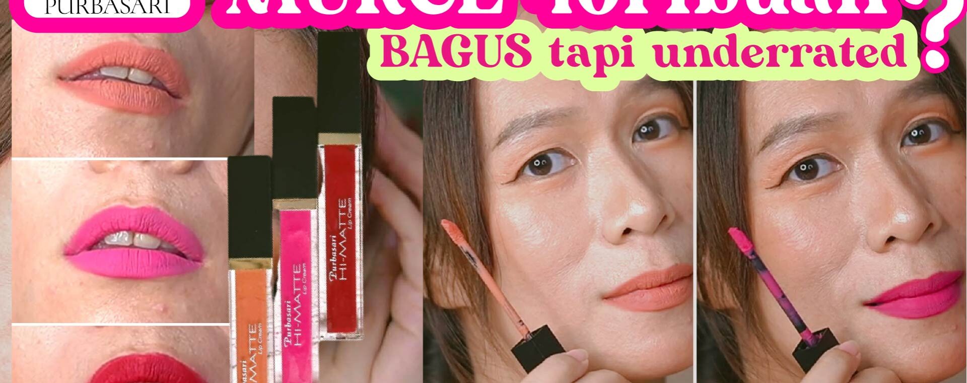 Review Purbasari Hi-Matte Lip Cream di Bibir Gelap Swatches Bare Face!