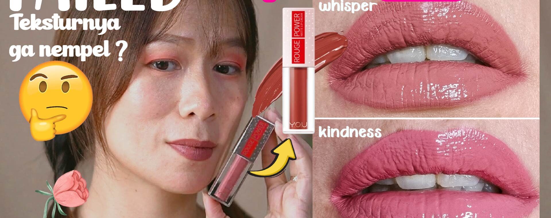 Review Y.O.U Rouge Power Matte Lip Cream: Pigmented & Anti Lengket!
