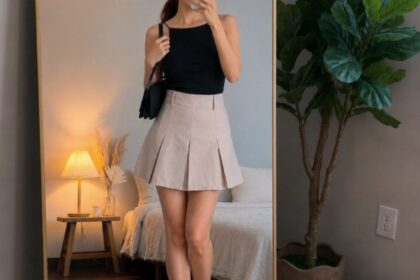 Simple, Clean, & Chic Inspirasi OOTD Minimalis dengan Pleated Skirt