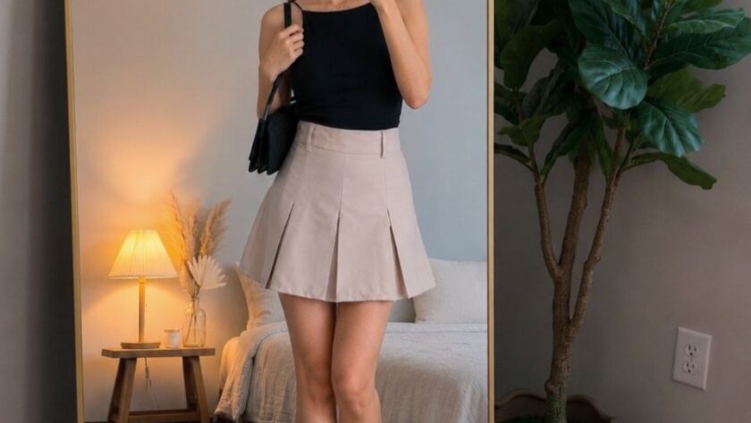 Simple, Clean, & Chic Inspirasi OOTD Minimalis dengan Pleated Skirt