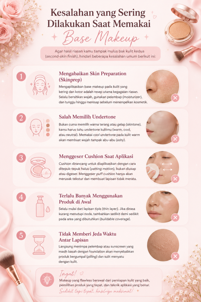 Kesalahan yang Sering Dilakukan Saat Memakai Base Makeup